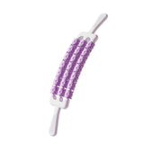 Maxbell Massage Roller Stick Workout Indoor Thighs Gym Three Rows 90 Degree Bendable Purple