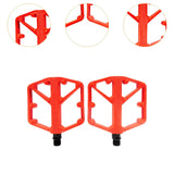 Maxbell 2 Pieces Mountain Bike Pedals Nonslip for Components BMX Cycling Accessories Red