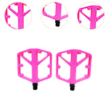 Maxbell 2 Pieces Mountain Bike Pedals Nonslip for Components BMX Cycling Accessories Pink