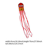 Maxbell Large Octopus Kite Colorful Stylish for Park Garden Outdoor Games Activities Red