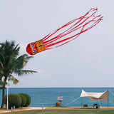 Maxbell Large Octopus Kite Colorful Stylish for Park Garden Outdoor Games Activities Red