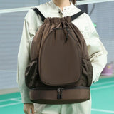 Maxbell Drawstring Backpack Rucksack Portable Tennis Bag for Workout Outdoors Travel