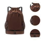 Maxbell Drawstring Backpack Rucksack Portable Tennis Bag for Workout Outdoors Travel