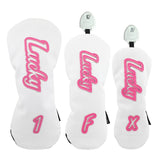 Maxbell Golf Club Head Cover Anti Scratch Fashion Protective Sleeve Golfer Equipment White  A