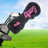 Maxbell Golf Club Head Cover Anti Scratch Fashion Protective Sleeve Golfer Equipment Black A