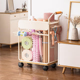 Maxbell Yoga Mat Storage Basket with Wheels Portable Laundry Basket for Workout Room