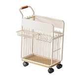 Maxbell Yoga Mat Storage Basket with Wheels Portable Laundry Basket for Workout Room