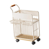 Maxbell Yoga Mat Storage Basket with Wheels Portable Laundry Basket for Workout Room