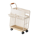 Maxbell Yoga Mat Storage Basket with Wheels Portable Laundry Basket for Workout Room
