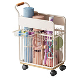 Maxbell Yoga Mat Storage Basket with Wheels Portable Laundry Basket for Workout Room