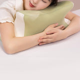 Maxbell Office Nap Pillow Elegant Neck Support Ice Silk Desk Sleeping Napping Pillow Green
