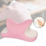 Maxbell Office Nap Pillow Elegant Neck Support Ice Silk Desk Sleeping Napping Pillow Pink