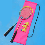 Maxbell Badminton Racquet Bag Shoulder Bag for Sports Supplies Professional Beginner Pink 78cmx23cm