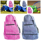 Maxbell Tennis Racket Shoulder Bag with Shoe Compartment Portable Badminton Backpack rose red