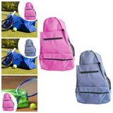 Maxbell Tennis Racket Shoulder Bag with Shoe Compartment Portable Badminton Backpack rose red