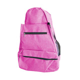 Maxbell Tennis Racket Shoulder Bag with Shoe Compartment Portable Badminton Backpack rose red