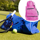 Maxbell Tennis Racket Shoulder Bag with Shoe Compartment Portable Badminton Backpack rose red