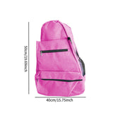 Maxbell Tennis Racket Shoulder Bag with Shoe Compartment Portable Badminton Backpack rose red