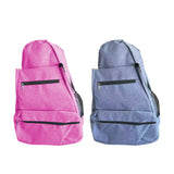 Maxbell Tennis Racket Shoulder Bag with Shoe Compartment Portable Badminton Backpack rose red
