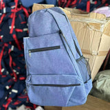 Maxbell Tennis Racket Shoulder Bag with Shoe Compartment Portable Badminton Backpack blue violet