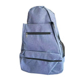 Maxbell Tennis Racket Shoulder Bag with Shoe Compartment Portable Badminton Backpack blue violet