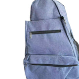 Maxbell Tennis Racket Shoulder Bag with Shoe Compartment Portable Badminton Backpack blue violet