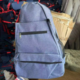 Maxbell Tennis Racket Shoulder Bag with Shoe Compartment Portable Badminton Backpack blue violet