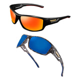 Maxbell Sun Glasses UV400 Wrap Around Driving Sunglasses for Cycling Outdoor Walking orange