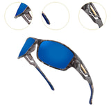 Maxbell Sun Glasses UV400 Wrap Around Driving Sunglasses for Cycling Outdoor Walking blue