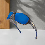 Maxbell Sun Glasses UV400 Wrap Around Driving Sunglasses for Cycling Outdoor Walking blue