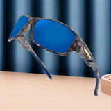 Maxbell Sun Glasses UV400 Wrap Around Driving Sunglasses for Cycling Outdoor Walking blue