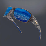 Maxbell Sun Glasses UV400 Wrap Around Driving Sunglasses for Cycling Outdoor Walking blue