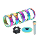 Maxbell 5 Pieces Bicycle Front Stem Washers 1-1/8" 5mm 10mm Gasket Bike Fork Spacers