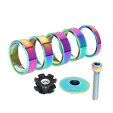 Maxbell 5 Pieces Bicycle Front Stem Washers 1-1/8" 5mm 10mm Gasket Bike Fork Spacers