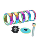 Maxbell 5 Pieces Bicycle Front Stem Washers 1-1/8" 5mm 10mm Gasket Bike Fork Spacers