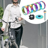 Maxbell 5 Pieces Bicycle Front Stem Washers 1-1/8" 5mm 10mm Gasket Bike Fork Spacers