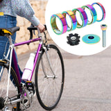 Maxbell 5 Pieces Bicycle Front Stem Washers 1-1/8" 5mm 10mm Gasket Bike Fork Spacers