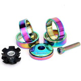 Maxbell 5 Pieces Bicycle Front Stem Washers 1-1/8" 5mm 10mm Gasket Bike Fork Spacers