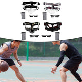 Maxbell Nose Guard for Broken Nose, Basketball Face Mask for Basketball Soccer Teens Clear Black
