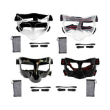 Maxbell Nose Guard for Broken Nose, Basketball Face Mask for Basketball Soccer Teens Clear Black