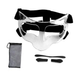 Maxbell Nose Guard for Broken Nose, Basketball Face Mask for Basketball Soccer Teens Clear Black