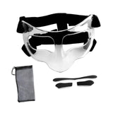 Maxbell Nose Guard for Broken Nose, Basketball Face Mask for Basketball Soccer Teens Clear Black