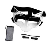 Maxbell Nose Guard for Broken Nose, Basketball Face Mask for Basketball Soccer Teens Clear Black