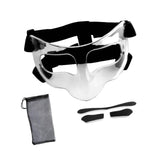 Maxbell Nose Guard for Broken Nose, Basketball Face Mask for Basketball Soccer Teens Clear Black