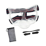 Maxbell Nose Guard for Broken Nose, Basketball Face Mask for Basketball Soccer Teens Clear Red