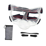 Maxbell Nose Guard for Broken Nose, Basketball Face Mask for Basketball Soccer Teens Clear Red