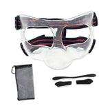 Maxbell Nose Guard for Broken Nose, Basketball Face Mask for Basketball Soccer Teens Clear Red