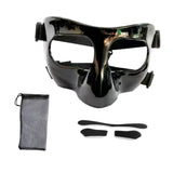 Maxbell Nose Guard for Broken Nose, Basketball Face Mask for Basketball Soccer Teens Pure Black