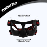Maxbell Nose Guard for Broken Nose, Basketball Face Mask for Basketball Soccer Teens Black Red