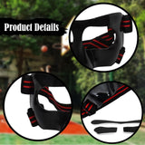 Maxbell Nose Guard for Broken Nose, Basketball Face Mask for Basketball Soccer Teens Black Red